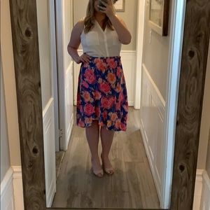 Beautiful Lilly Pulitzer inspired wrap midi skirt